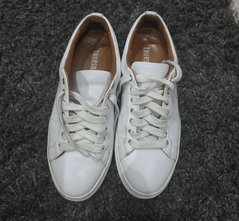 Thursday Boot Co. Men's White Leather Low-Top Sneakers